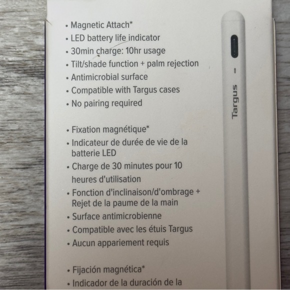 Targus - Antimicrobial Active Stylus for iPad - White Brand New - Picture 5 of 16